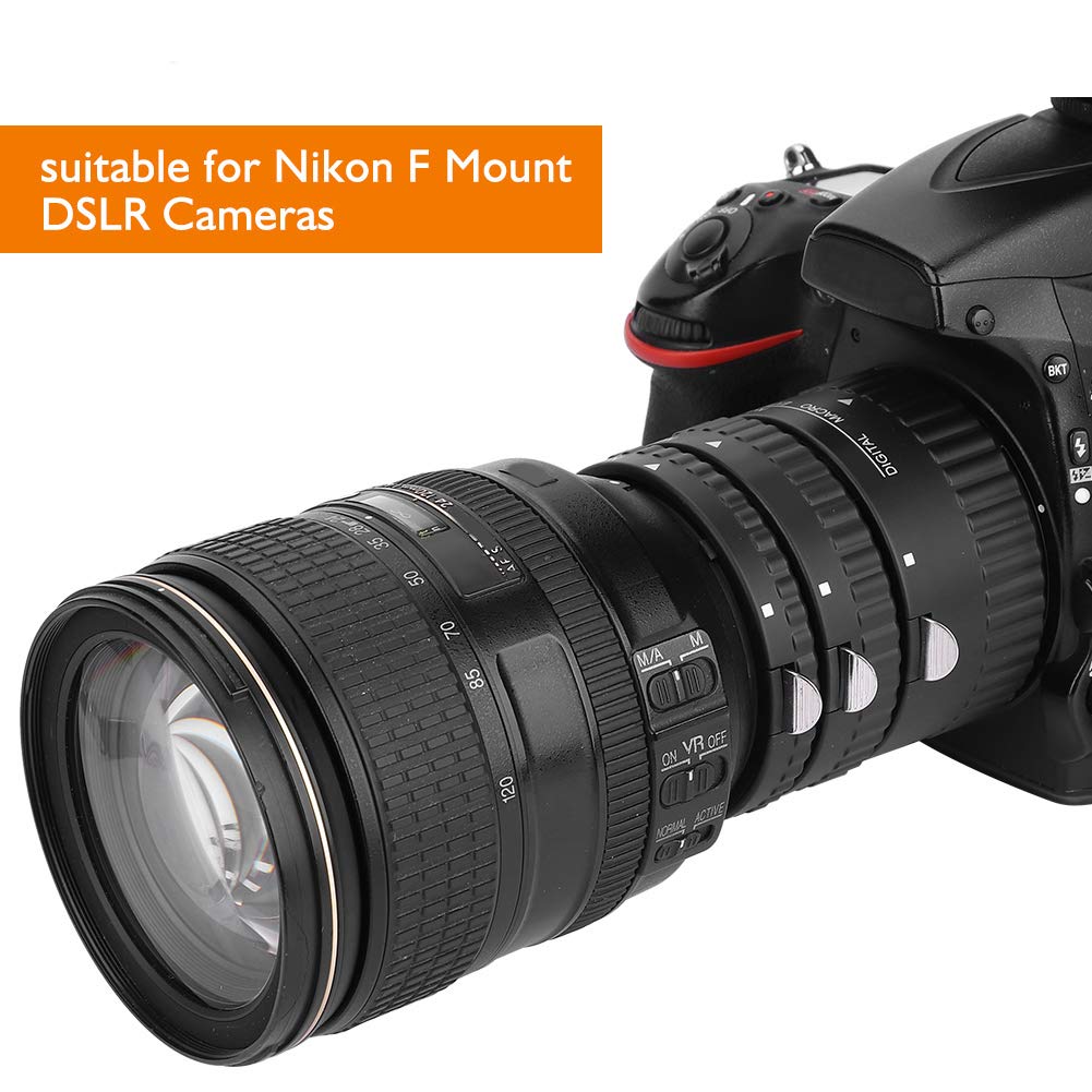 Lens Macro Adapter, Lens Tube, Macro Lens Ring for Nikon, for Camera (MK-N-AF1-B)