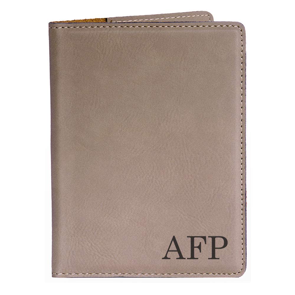 Lifetime Creations Monogrammed Passport Cover - Light Brown, Passport Cover with Initials, Passport Holder Passport Case
