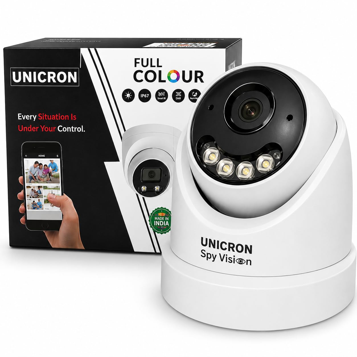 UNICRON 3MP HD Smart Dome CCTV Camera for Indoor & Outdoor, Security Wired Camera for Home, Office, Shop with Color Night Vision Wide Angle, IP67 Rated-image-13