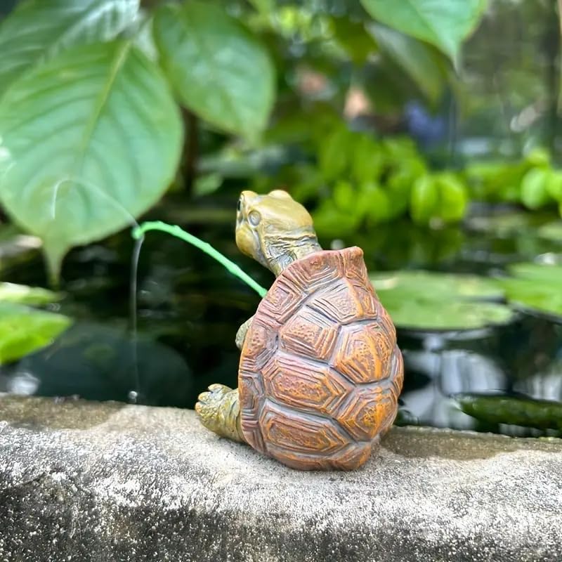 Charming Resin Turtle Fishing Statue, for Outdoor Garden, Patio, and Pond Decor, Ideal Gift Turtle Decor - Image 6