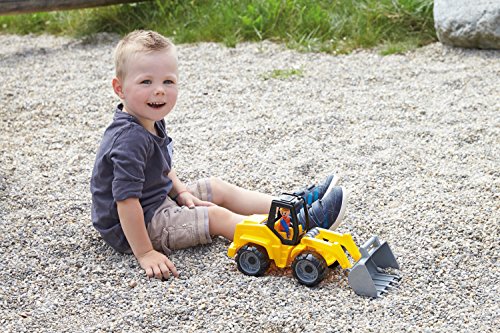 Lena 04412 - Truxx Schaufellader, ca. 37 cm und Spielfigur, Blau, Silber