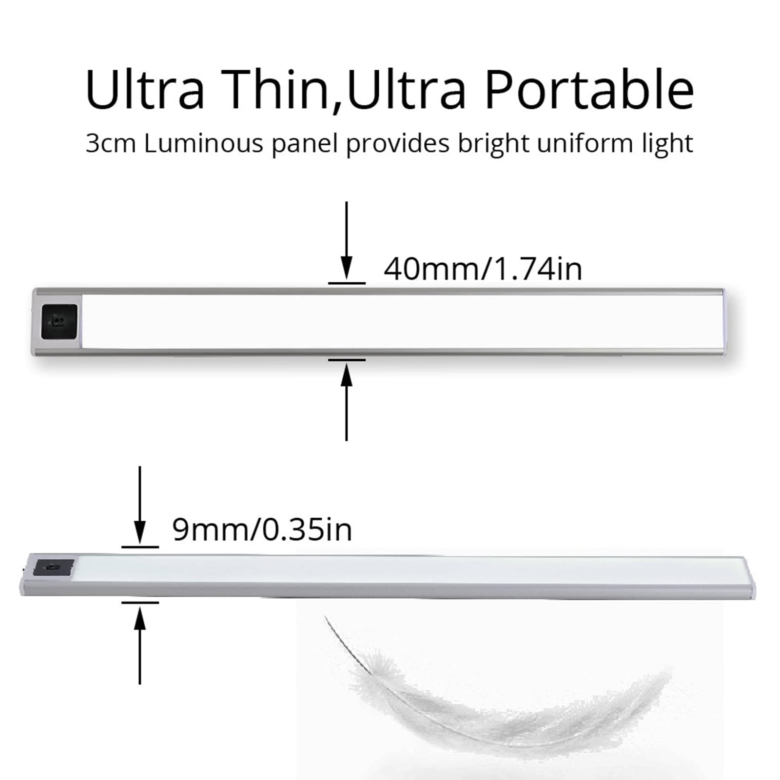 Luz LED Armario, Luces Con Sensor De Movimiento, Luz Nocturna Escaleras Pasillo Magnética Inalámbrica, Regleta LED Cocina Bajo Mueble Para Cocina, Escalera, Garaje, Pasillo, Emergencias,4000k