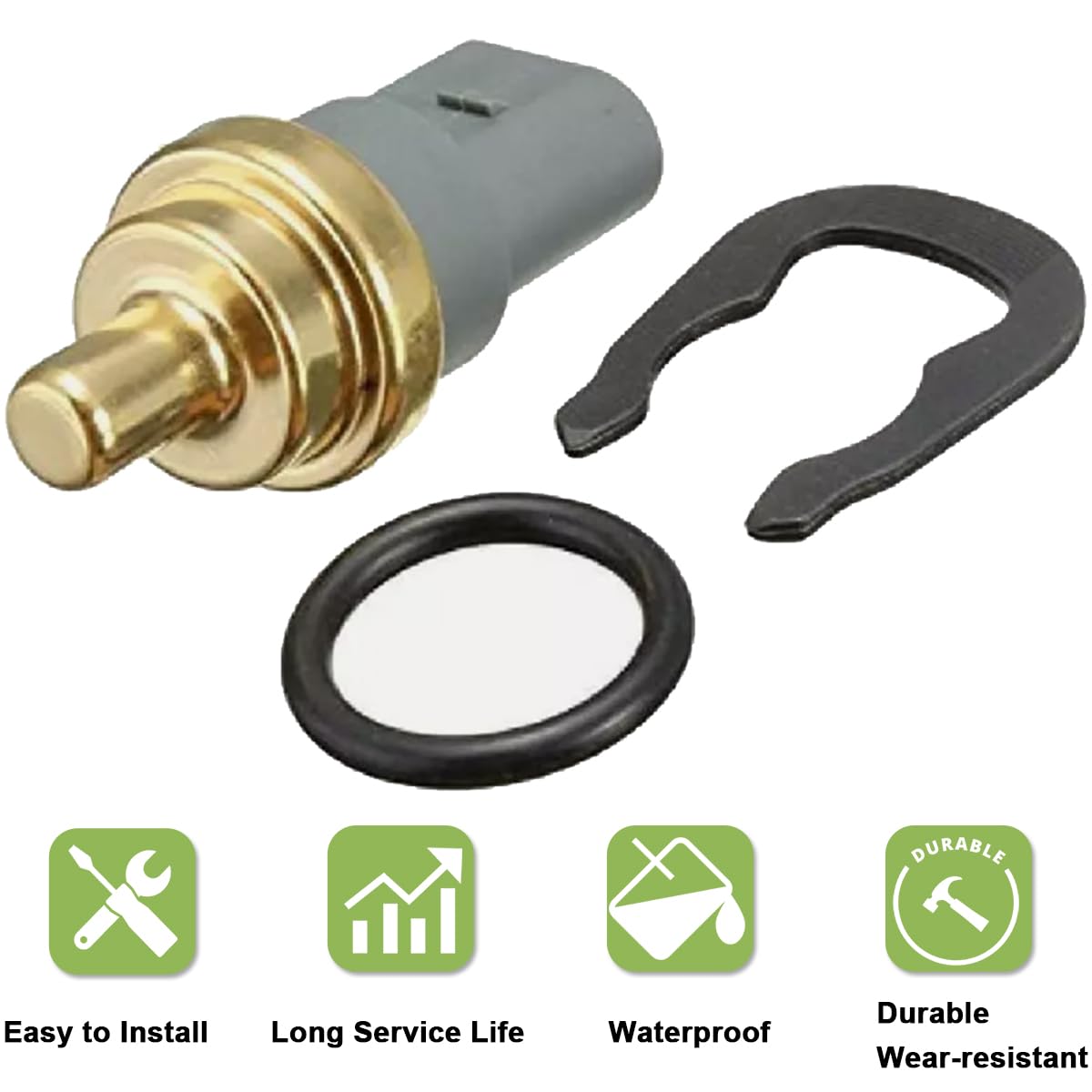 ZAMDOE 06A919501A 2-pinowy czujnik temperatury płynu chłodzącego wodę dla Skoda do siedzenia dla Audi A3 A4 A5 A6 A8 Q3 Q5 Q7 TT do VW do Golfa do Passata A919501 158-0784