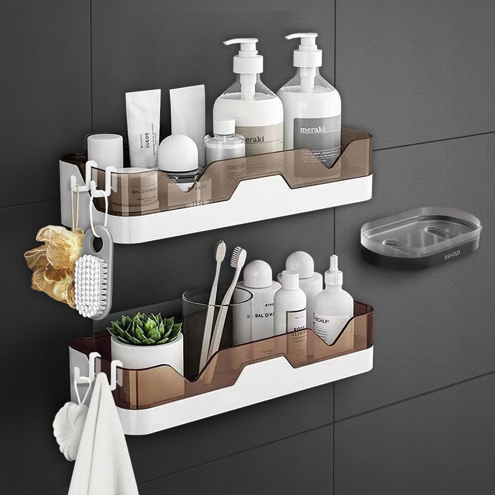 WeshyiGo 2-Pack Shower Caddy, Separable Shower Organizer with Soap Dish and Hooks, No Drilling Double Layer Shower Shelf, Used for Bathroom and Kitchen (B0BHHLJ2C3) Amazon Price History, Amazon Price Tracker