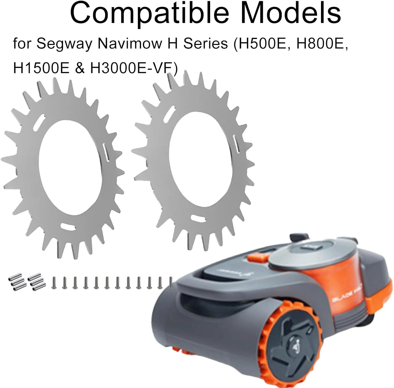 TLSE-02 Metal Anti-Slip Grip Spikes with Screws for Segway Navimow H Series (H500E, H800E, H1500E & H3000E-VF) Lawn Mowers, Garden Outdoor Power Tools Accessories