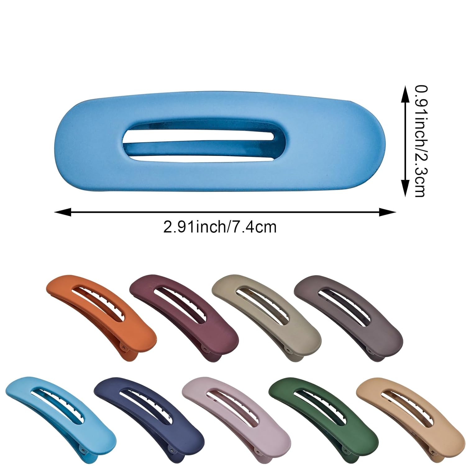 9PCS Small Flat Hair Clips Neutral Color Flat Claw Clips French Non-slip Barrettes Hair Accessories for Women Girls Thin Hair - Image 2