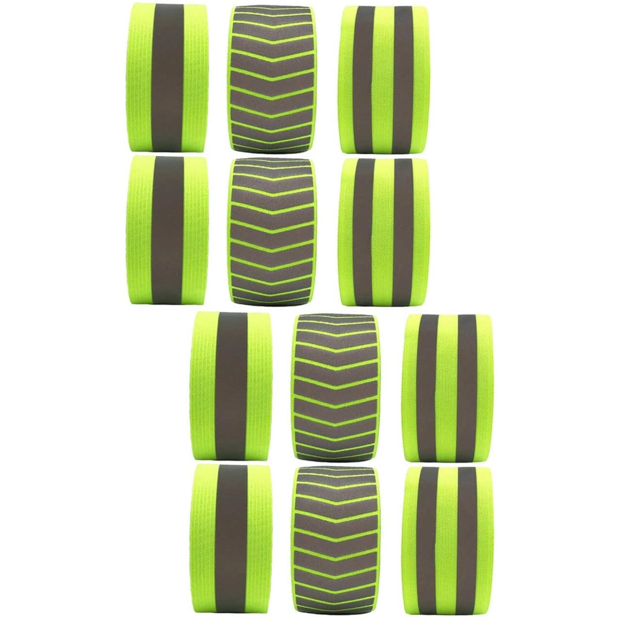 ibasenice Brazalete Reflectante Pulsera Fluorescente Visibilidad Noche Brazaletes Reflexivo Banda De Seguridad Cinturón De Correr Deporte Bandas Green