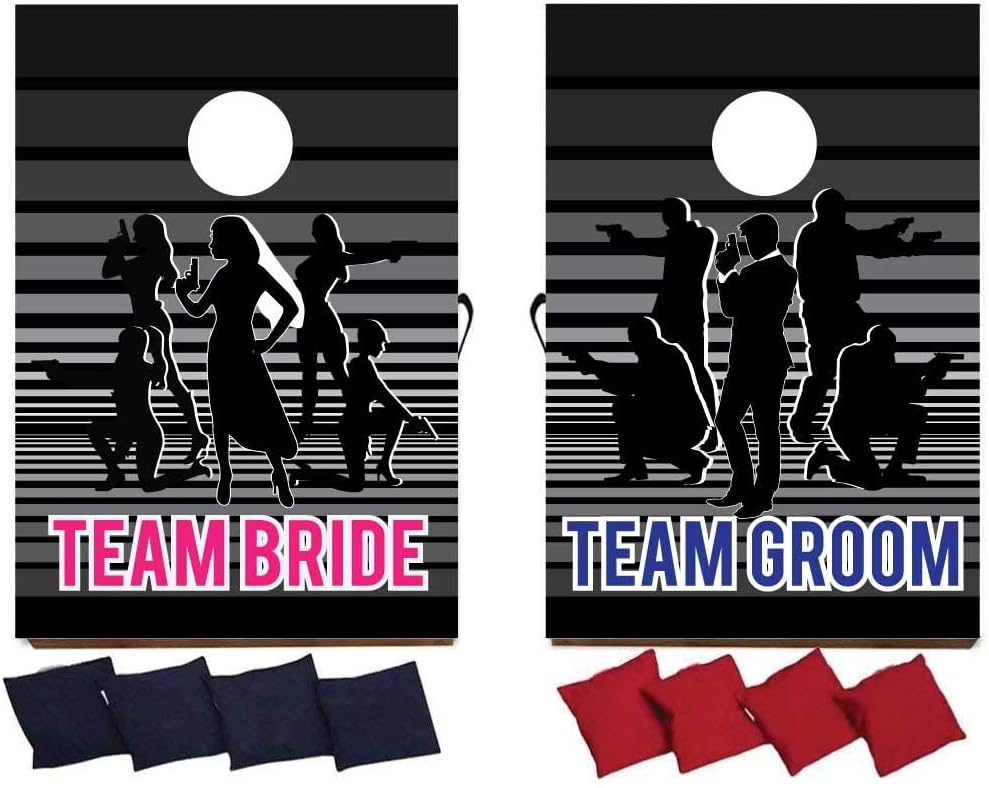 VictoryStore Wedding Bag Toss Game – Wedding Cornhole - Team Groom vs Team Bride