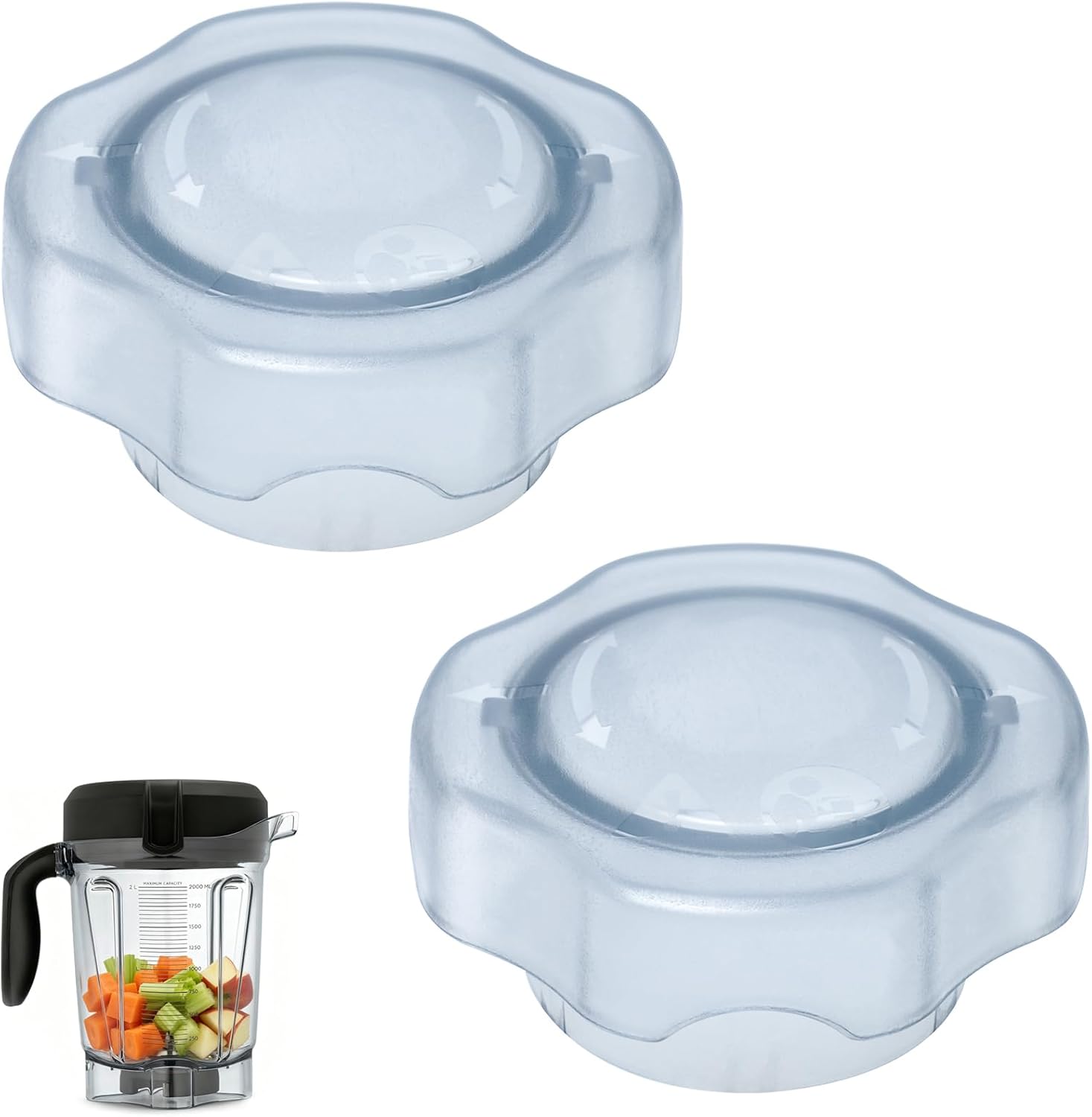 Lid Plug Replacement for Mixer 64 oz Container Blender Accessories fits Drink Machine 2 Speed and Xl High Profile 64 oz Container，2Pack