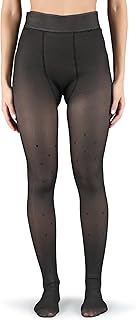 klassik | Since 1993 | Trending Thick Fleece Heart Design Leggings for Women/Girl (Black/Skin) | Winter Super Warm Fake Translucent Woolen Fur Stockings | Thigh High Cute Lined Sheer Thermal Tights-picture-11