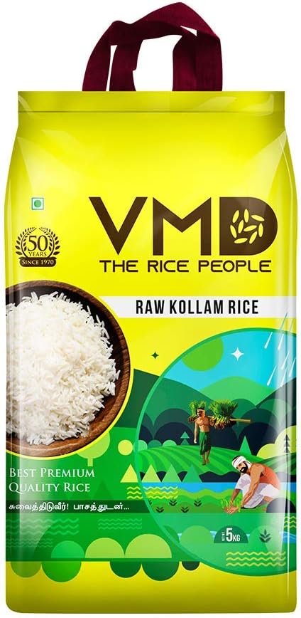 VMD Premium RAW KOLLAM Rice / Nei Choru - 5Kg (India's Best Rice)