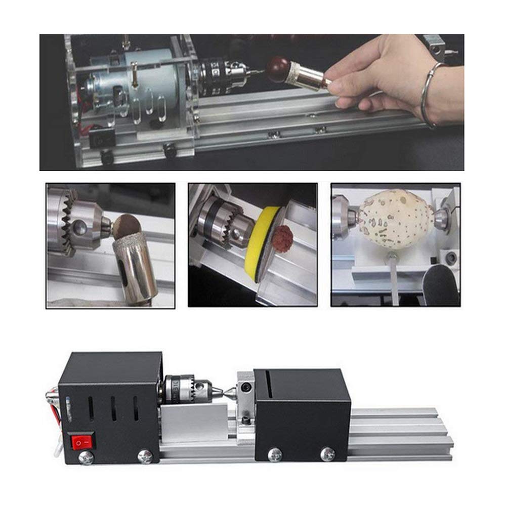 ETE ETMATE 200W Mini Lathe Beads, DIY Working Wood Lathe Milling