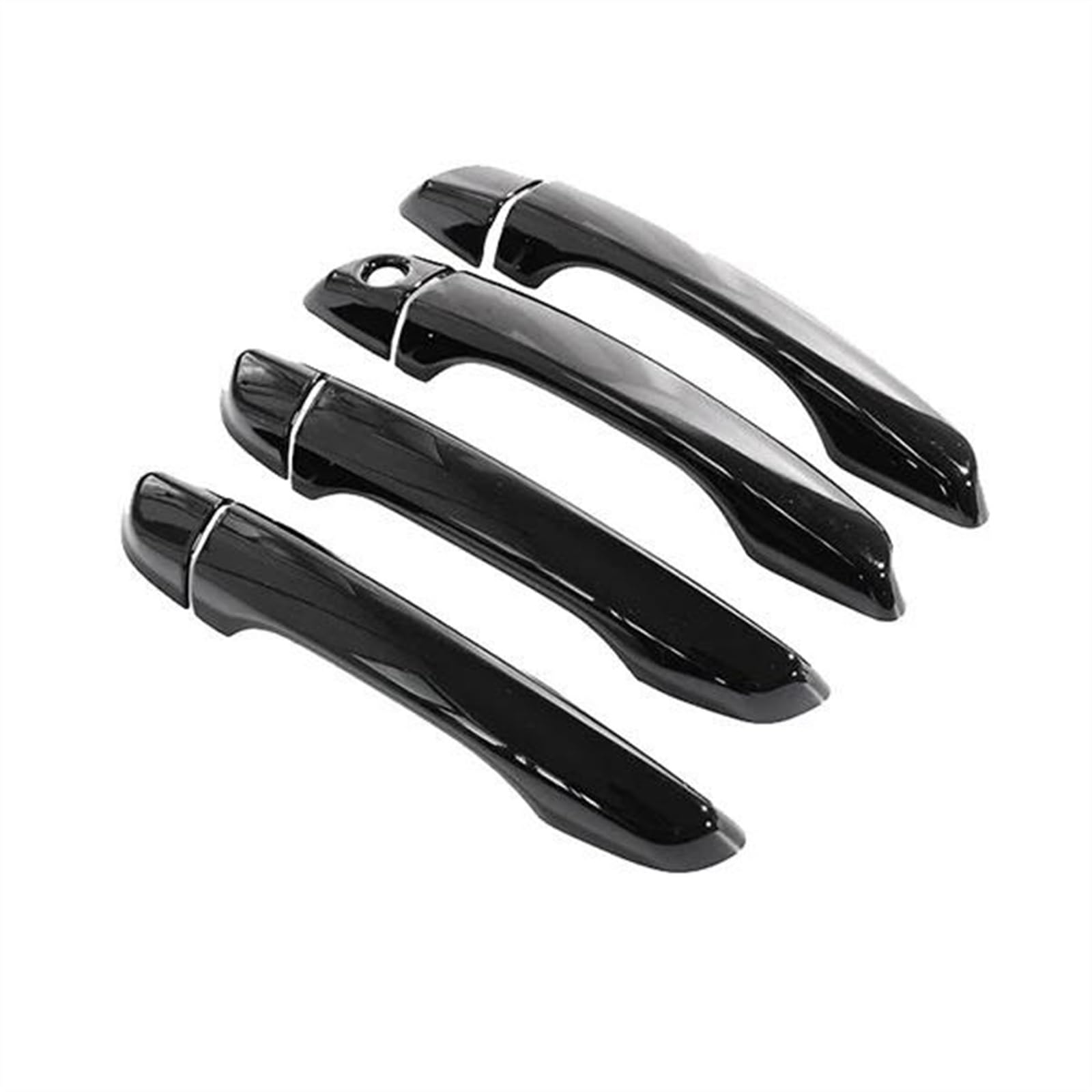 Kjhopy A Gloss Black Outer Door Handle Cover Style Stickers For Citroen C3 For Ircross 17-20 Car Protective Ccessories Gadget Exterior Door Handle(A)