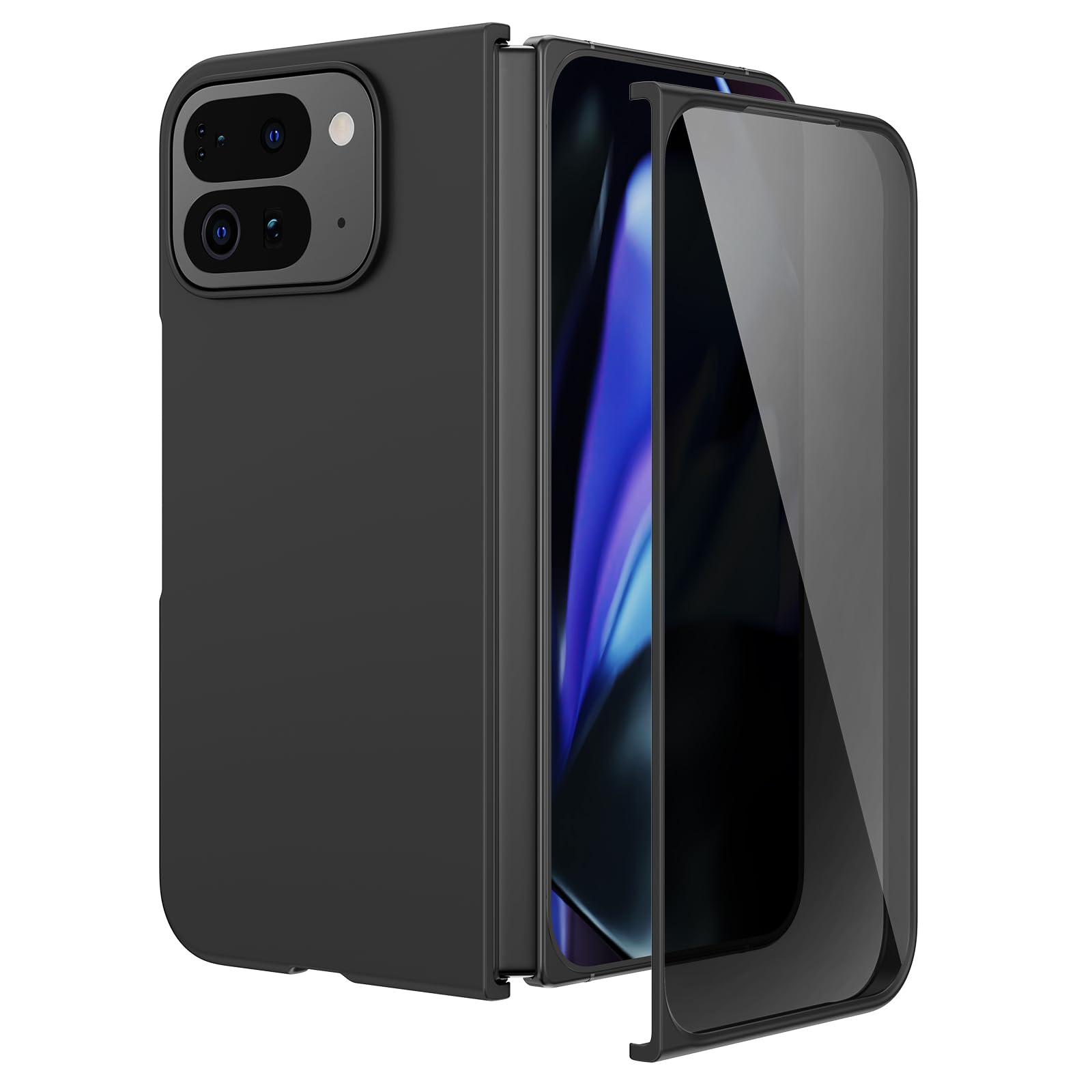 Photo 1 of Ruky Pixel 10 Pro Fold Case with Privacy Screen Protector, Black