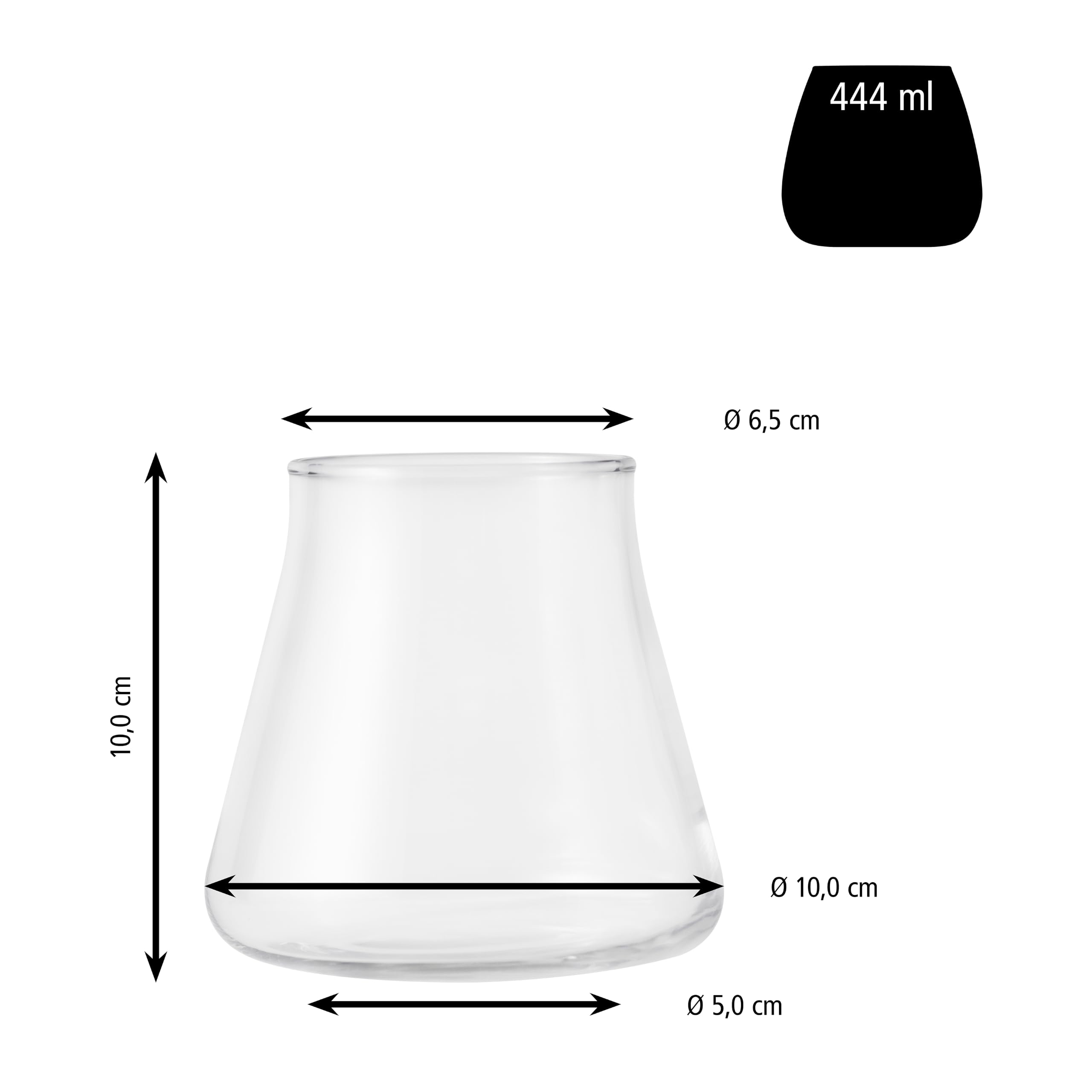 LIBBEY 70931 Trinkglas/Weinglas "STEMLESS", 444 ml, 12er Set