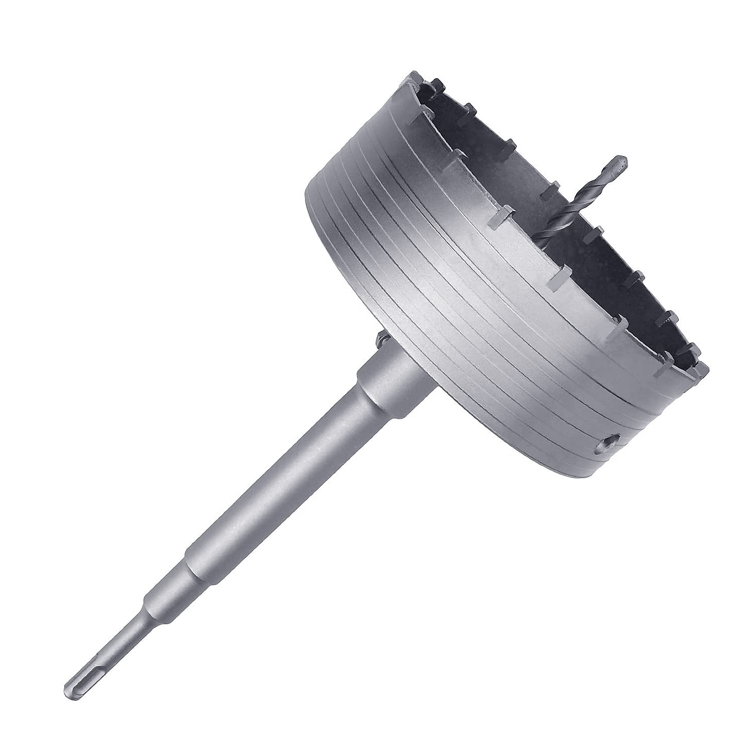 130mm / 5-1/8 inch Concrete Hole Saw with 250mm SDS Plus Shank Connecting Rod,Tungsten Carbide Teeth Cement Hole Saw for Cement Brick Concrete Stone Wall (130mm / 5-1/8 inch)