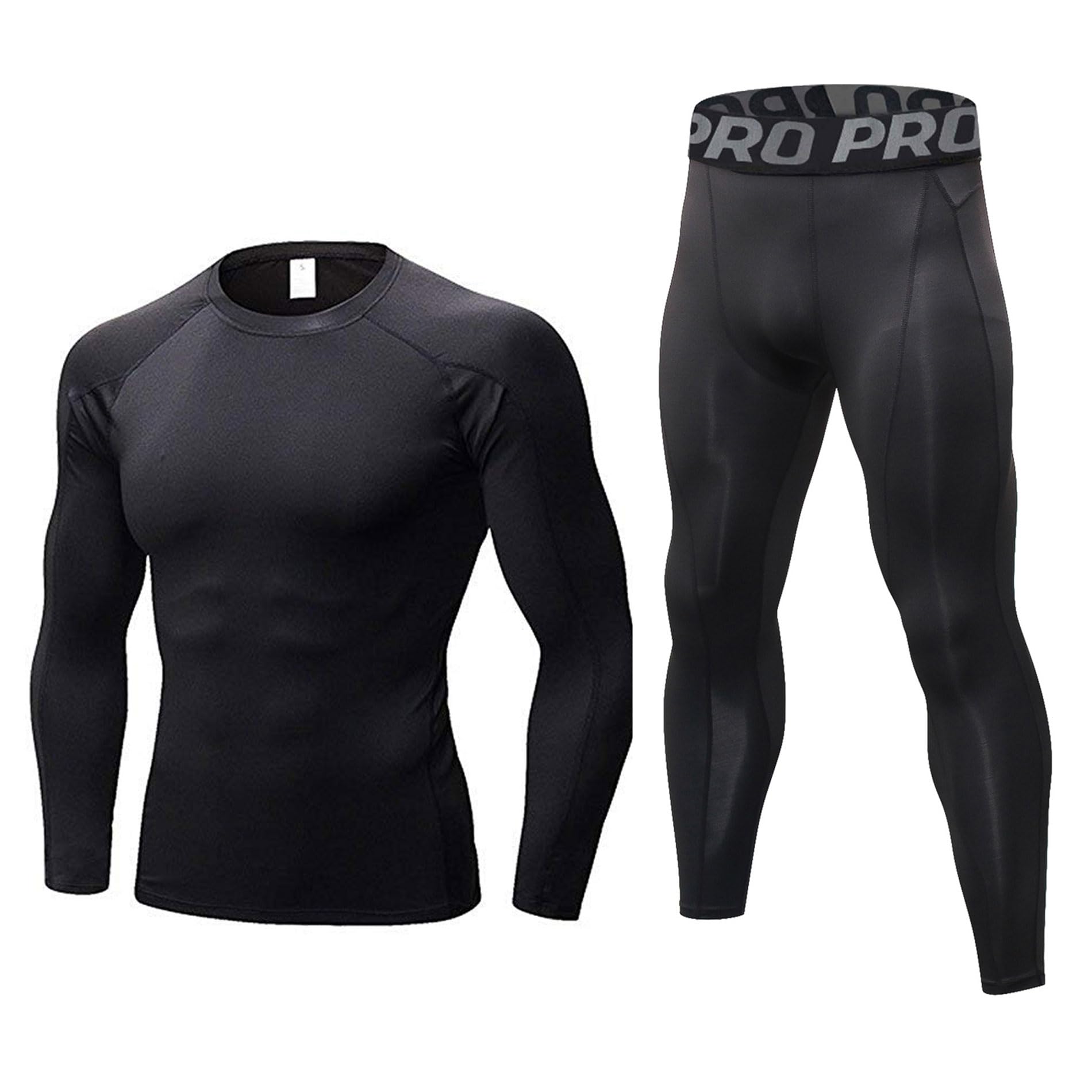 Men's Thermal Underwear Sets Long Johns Compression Shirts and Pants Winter Warm Base Layer Cold...