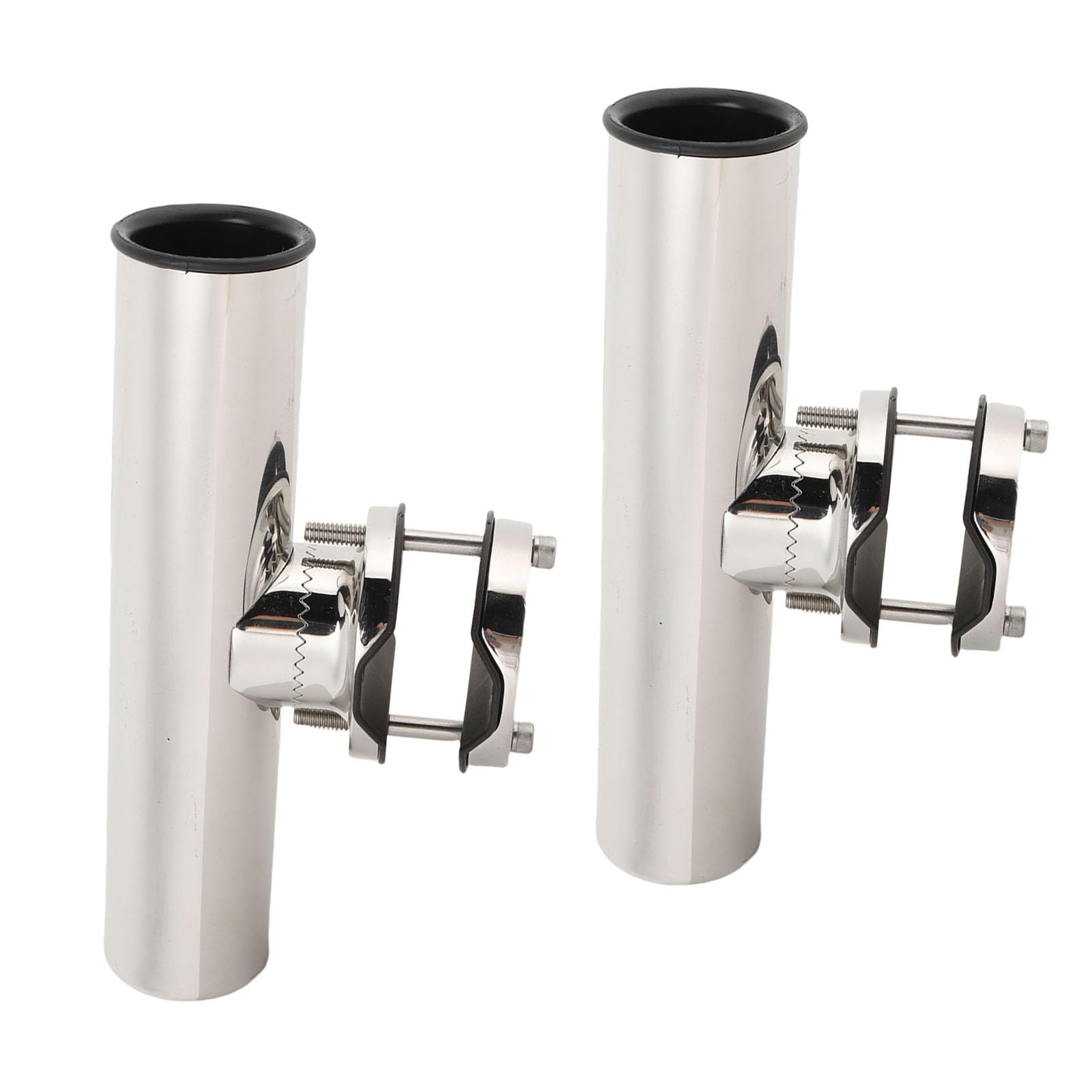 Soporte para cañas de pescar de acero inoxidable para barcos, montaje en rieles, abrazadera en el soporte para cañas de pescar para montaje en rieles verticales horizontales con seguridad (43