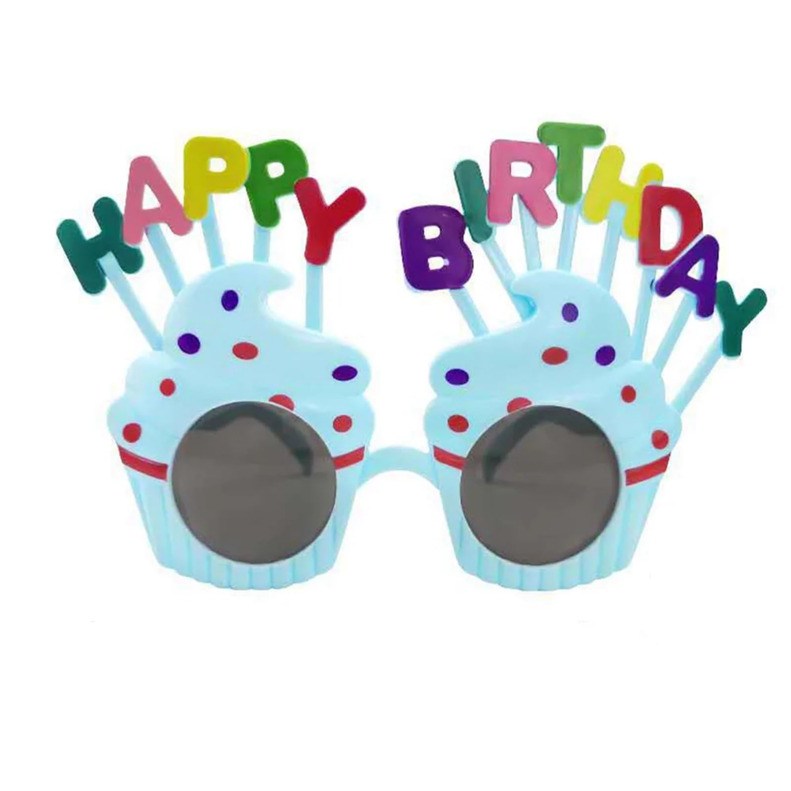 12pcs Funny Glasses Birthday Party Photo Booth Props Happy birthday Sunglasses Diy SupplieS Favor Decor For Night Out Party(Blue)