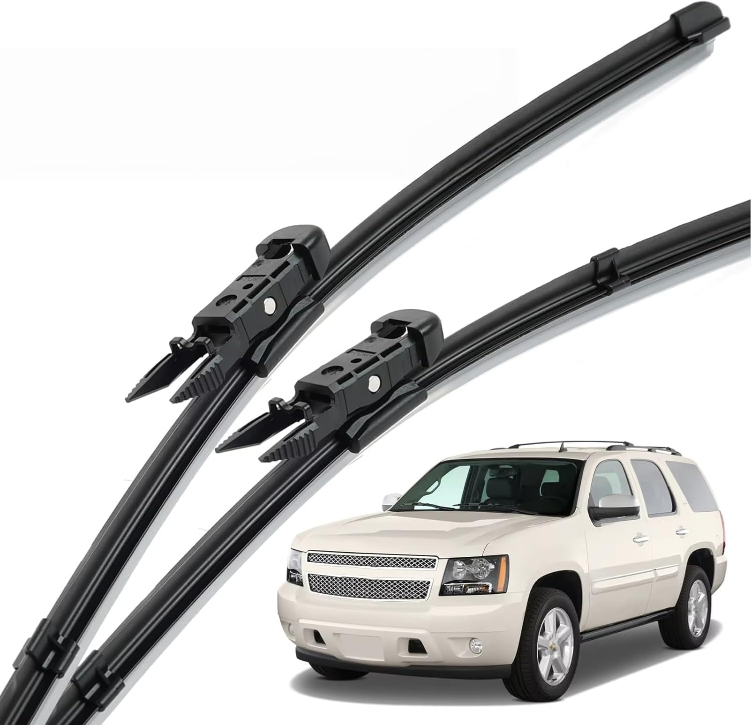 liufangfc Front Windscreen Beam Wipers for Tahoe 2007-2013 22"+22", Set of 2 Replacement Blades with Pre-assembled Adapter, Only for Right-Hand Drive (UK)