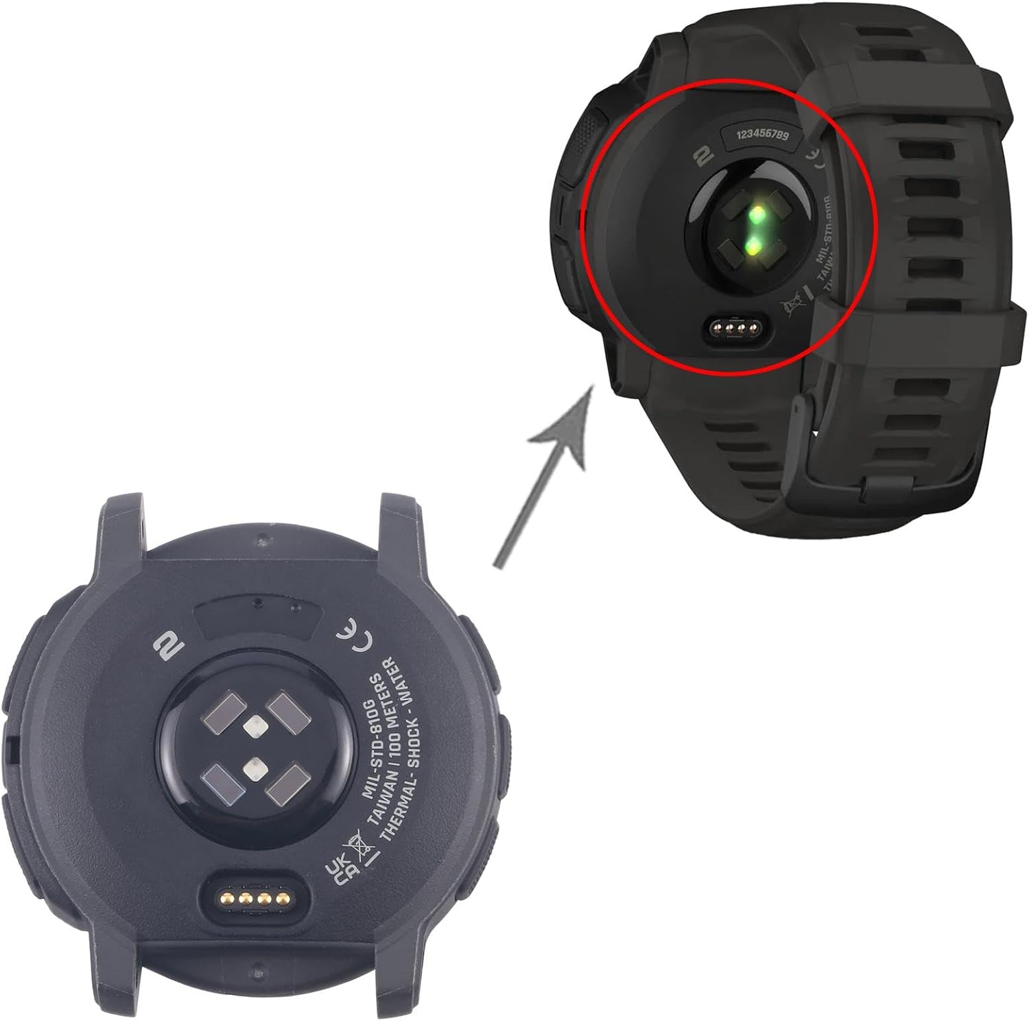 Watch for Garmin Instinct 2 Disassembled Back Cover