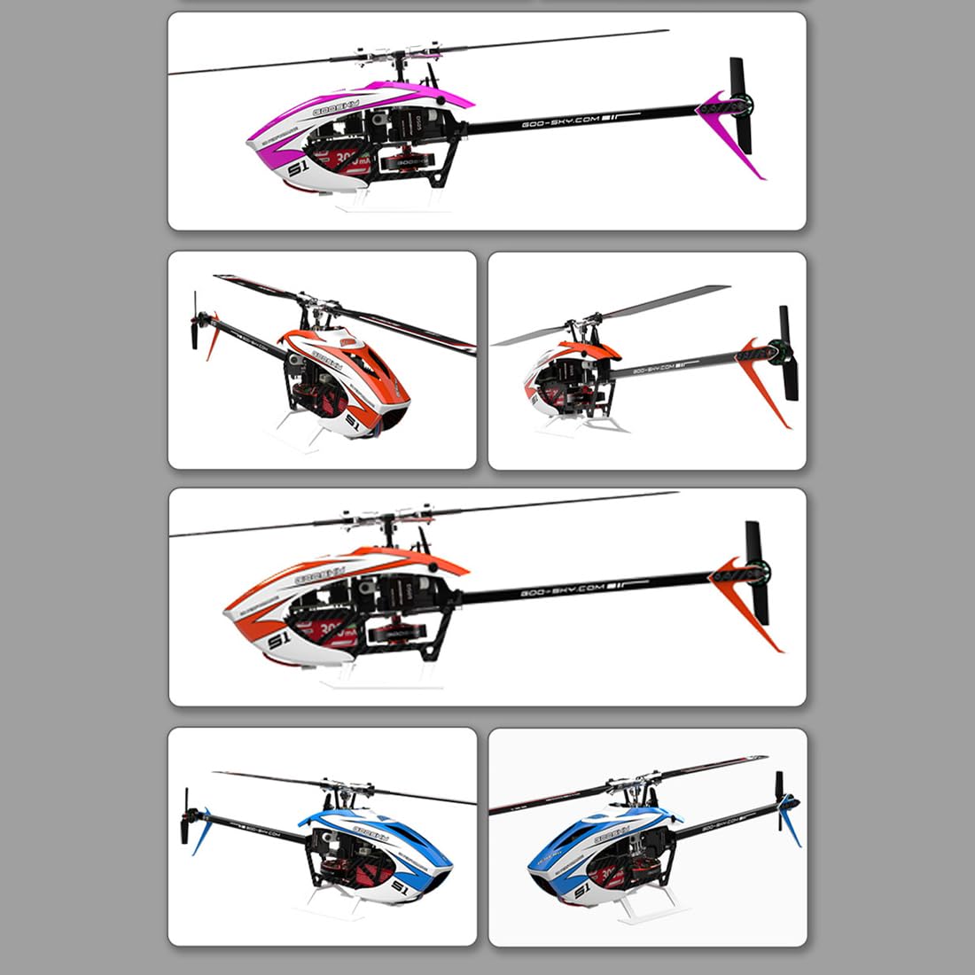GOOSKY S1 Dual Brushless Direct Drive 3D RC-Hubschrauber, RTF-Fernsteuerungshubschrauber mit Kohlefaserrahmen, App-konfigurierbar und GTS-Flugsteuerungssystem für Hobbyisten