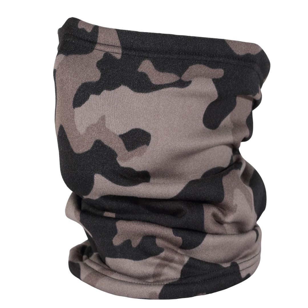 Sub Zero Unisex Camouflage Grey Winter Neck Warmer 18" Long Super Soft Fleece Thermal Snood Scarf Neck Gaiter Head Over For Walking Running Motorcyclists One Size (Camouflage Grey)