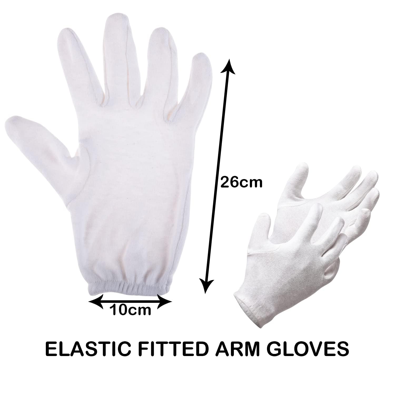 Kuber Industries Cotton Summer Gloves - Sun Burn, Dust & Pollution Protection - White 1
