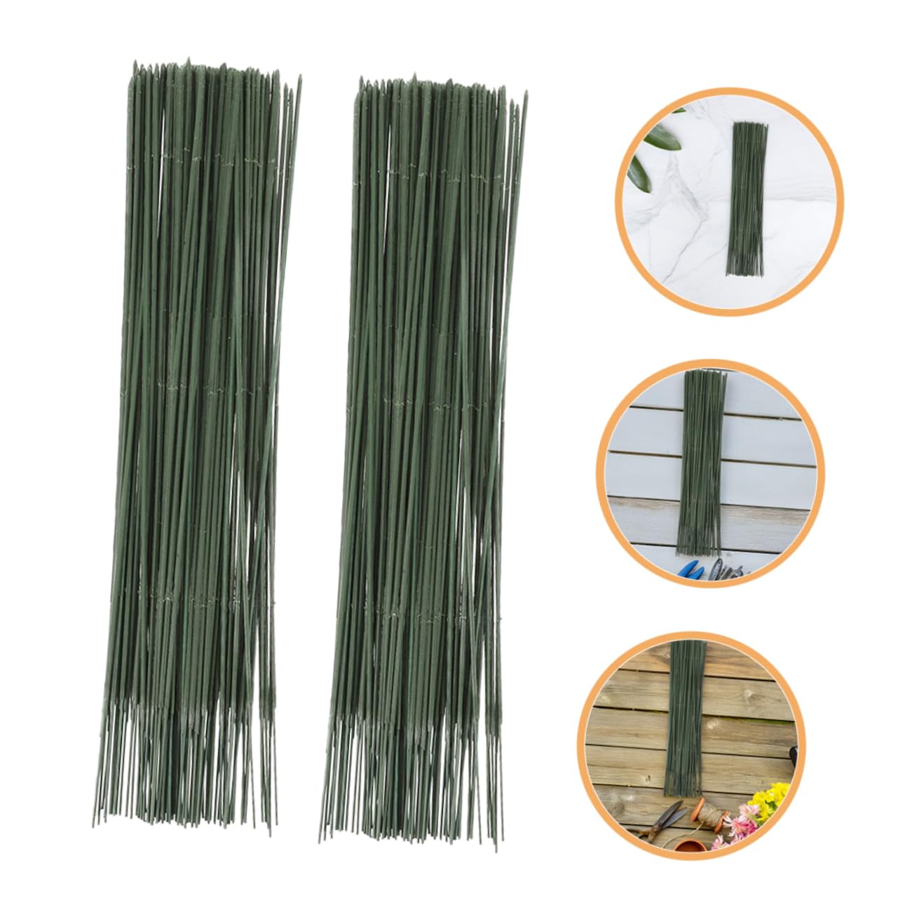 100pcs Green Floral Wire for Crafting Flexible Florist Wreath Stems for Floral Arrangements and Bouquet Making Wire