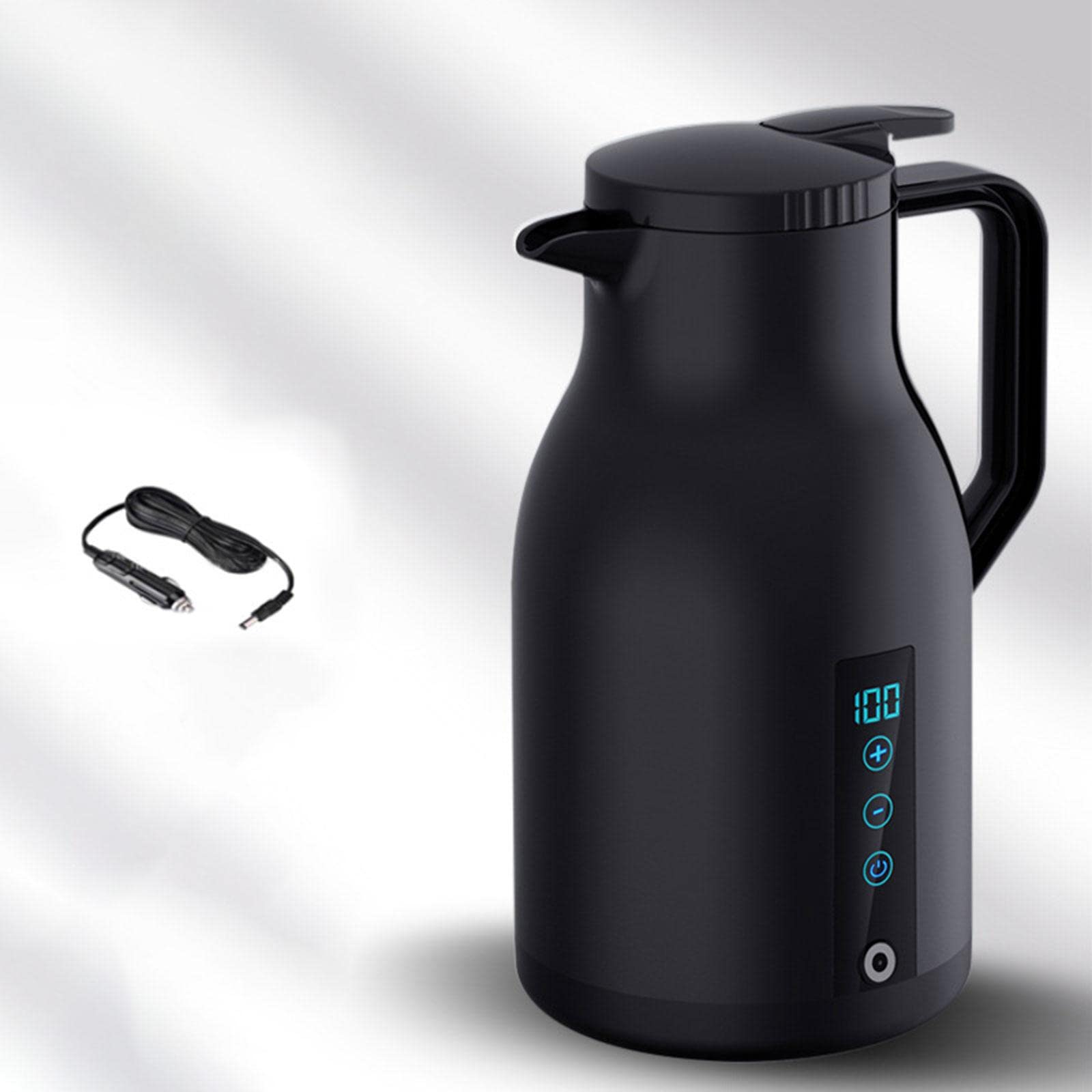 Heater Bottle Pot Electric Heating Mug Water Boiler Drinking Cup for Camping Black-image-39