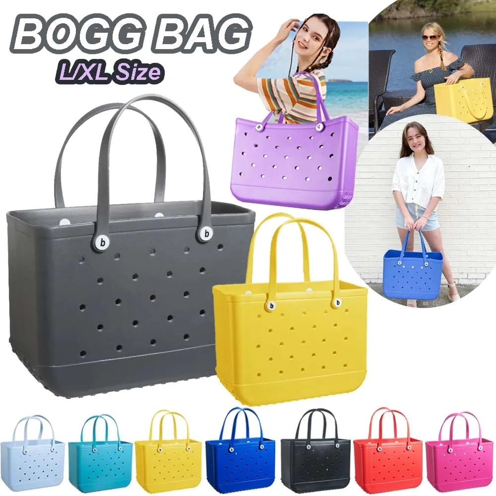 Bolsas de Playa Grandes,Bolso Playa Mujer Mini bolsas de playa for niños, goma, tamaño XL LM, EVA, impermeables, verano, compras