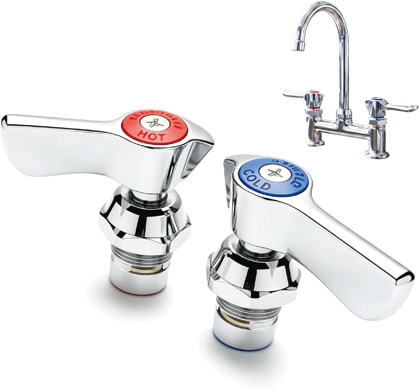 21-310L 1/4 Turn Ceramic Repair Kit Compatible with Krowne Silver Series | fit for 12-8 Series faucets
