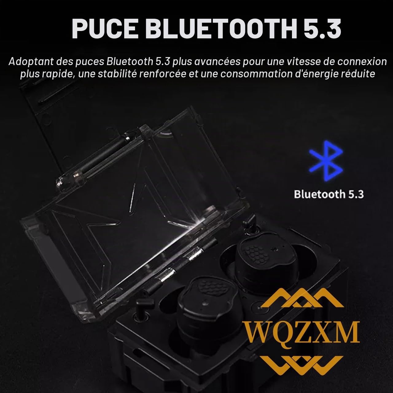 2024 Nouveaux Écouteurs Bluetooth for La Chasse en Plein Air, Les Tirs, Les Écouteurs Tactiques, La Protection Auditive Électronique NRR26db