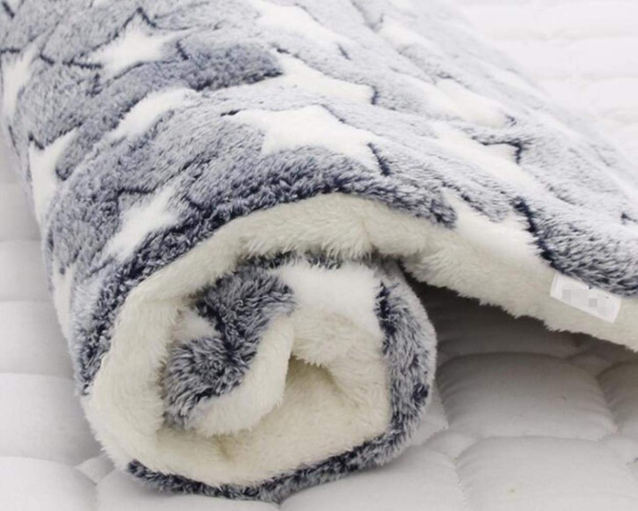 Lit pour animaux de compagnie grand coussin premium bleu étoile 91x70 cm