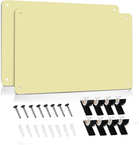 Paquete de 2 tableros magnéticos de 17.5 x 11.4 pulgadas, adecuado para mostrar notas, fotos, letras magnéticas, adecuado para paredes,