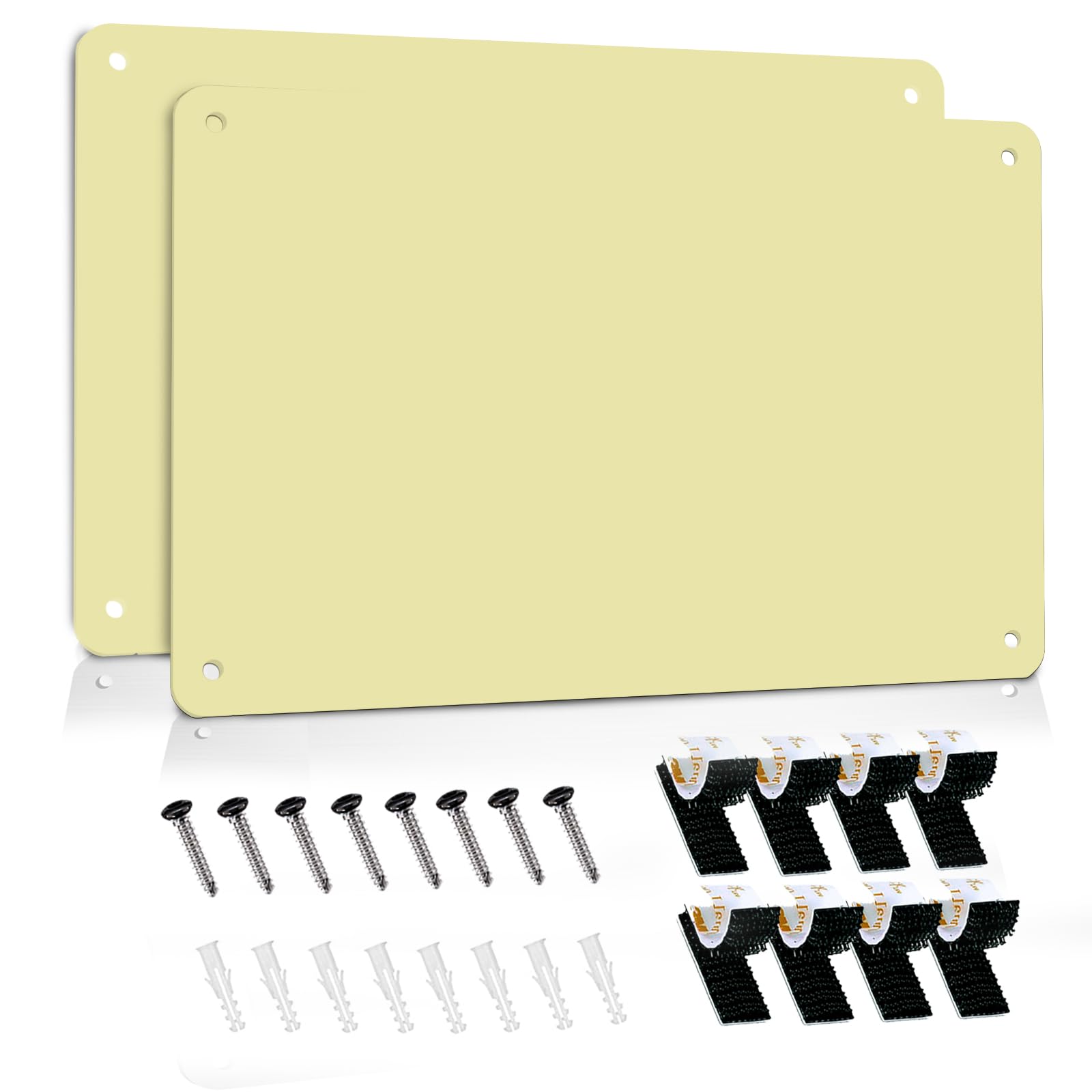 2pack magnetic board 17.5" x 11.4" magnet bulletin board is suitable for displaying notes, photos,magnetic letters,suitable for walls, refrigerators, cabinets, etc?yellow?