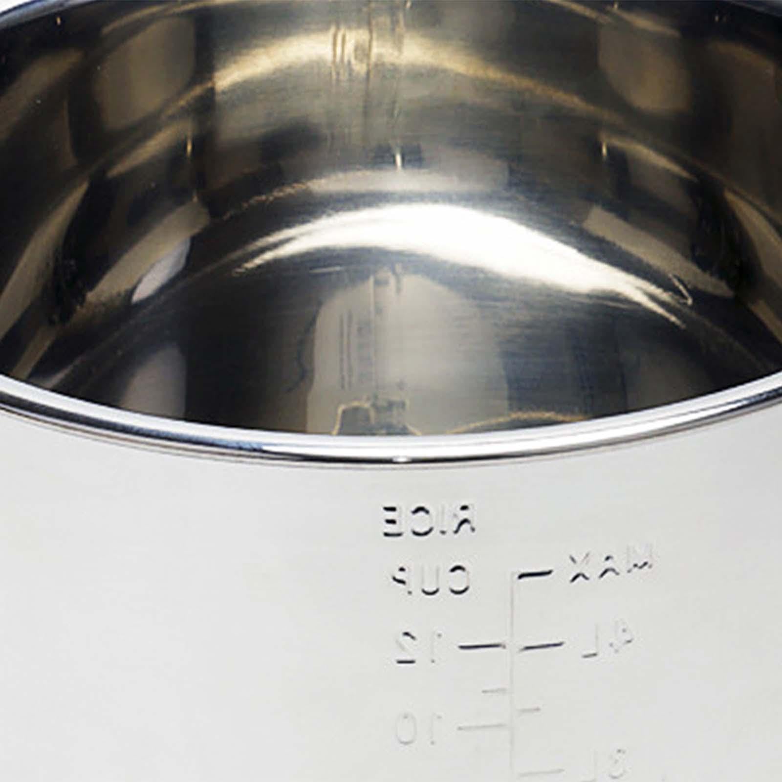 Récipient intérieur for cuiseur à Riz, Pot intérieur Multifonctionnel, Facile à Nettoyer, 8 L, antiadhésif, 0,8, Acier Inoxydable, Doublure Robuste for cuiseur à Riz