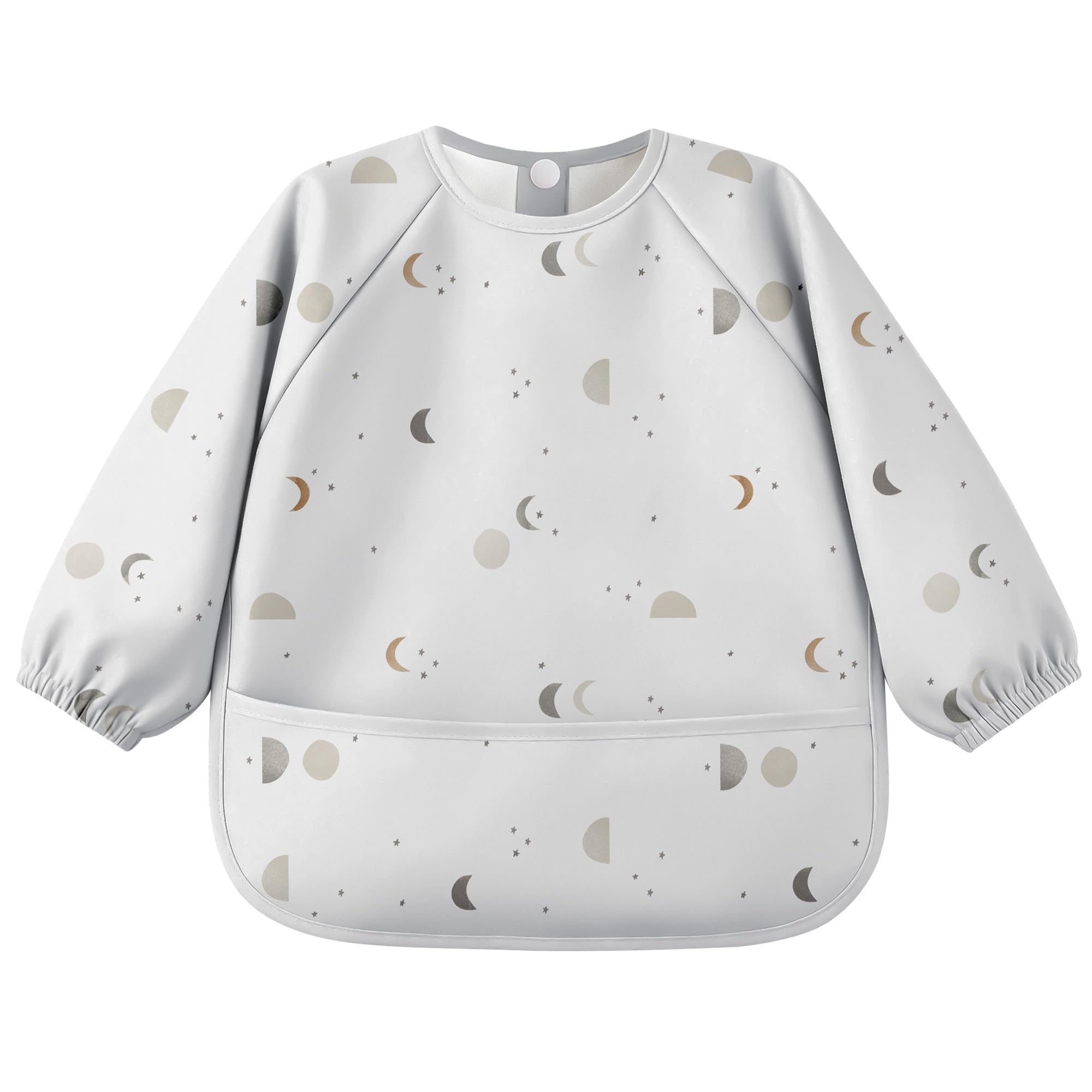 Susurration Baby Weaning Bib with Long Sleeves, Soft and Skin-Friendly Material, Coverall Bibs for Baby Feeding, Waterproof and Easy to Clean, For Unisex Baby Girls & Boys