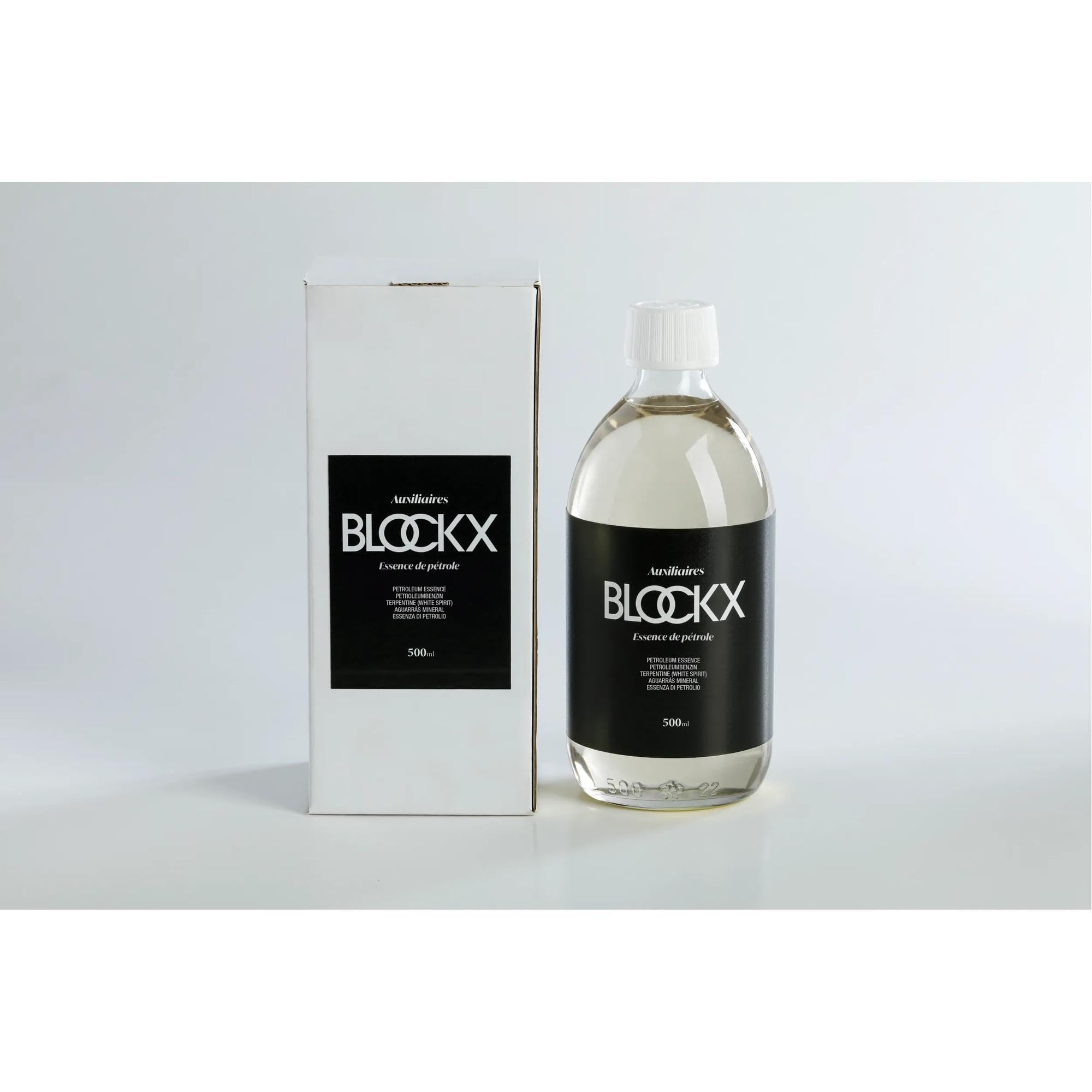 Blockx 30715BXC - Essence de pétrole 500 ml - Flacon en verre
