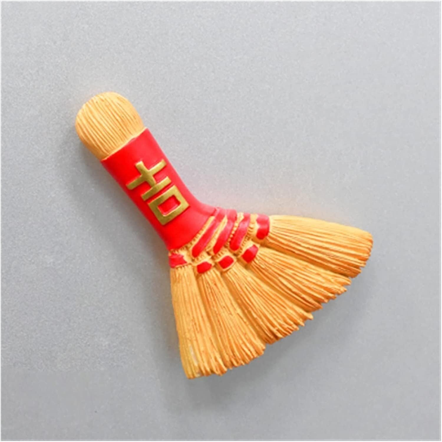 Fridge Magnet,Magnets, Chinese Festival Festive Elements Blessing Lion Dance 3D Resin Kitchen Decoration(Auspicious broom)