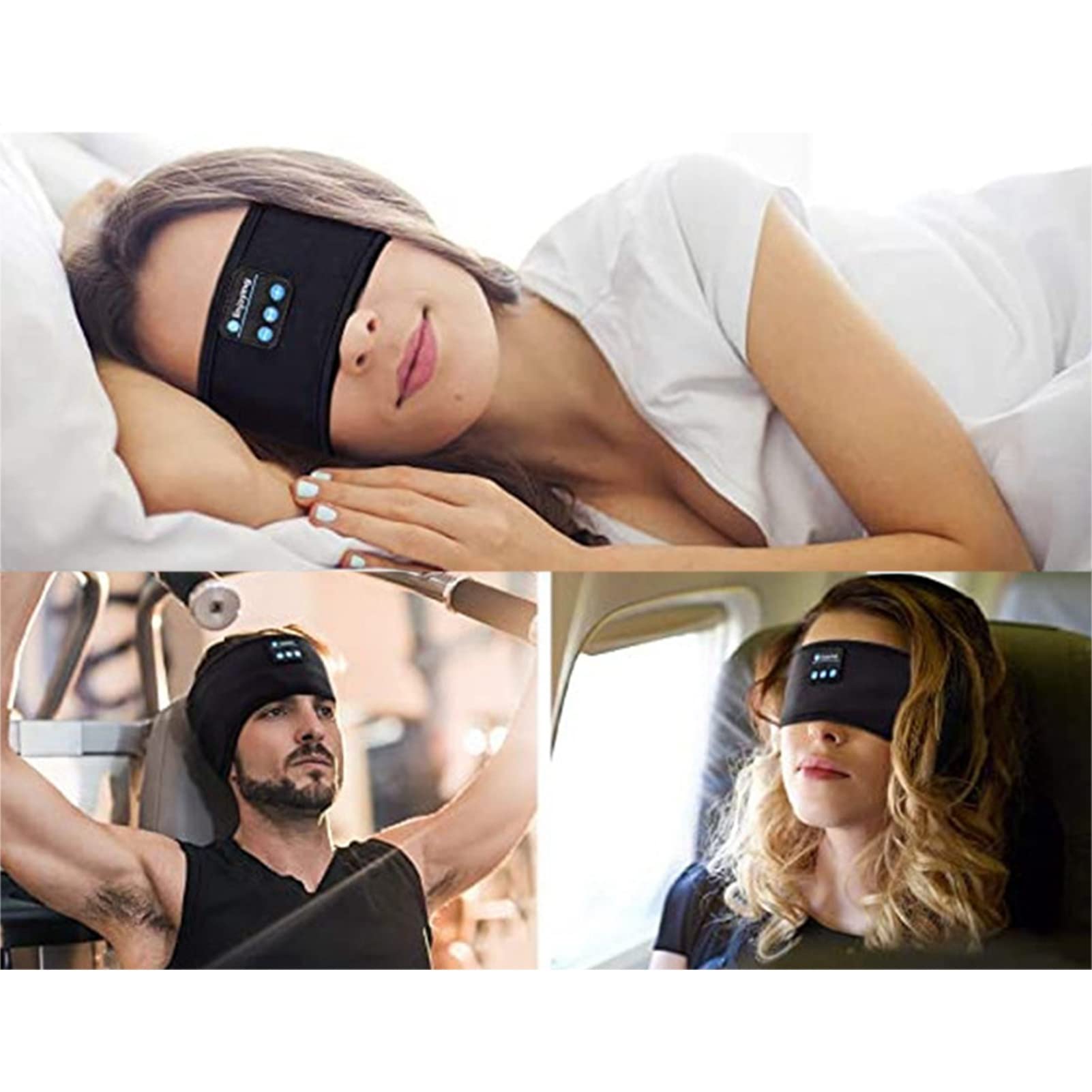 Auriculares inalámbricos deportivos, auriculares para dormir, diadema Bluetooth 5.2, altavoz estéreo HD, para dormir, entrenamiento, correr, yoga, viajes