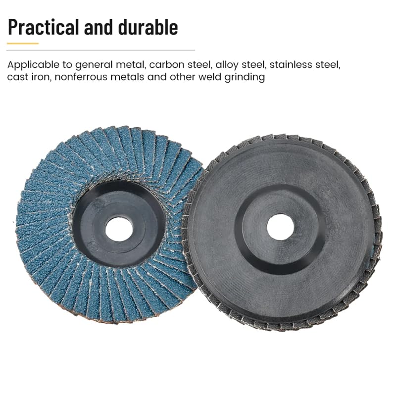 10pc 3inch 75mm Sanding Discs Grinding Wheel Flap Discs 40/60/80/120 Grit Angle Grinder Removal Abrasive Tool for Metal Plastic,60Grit
