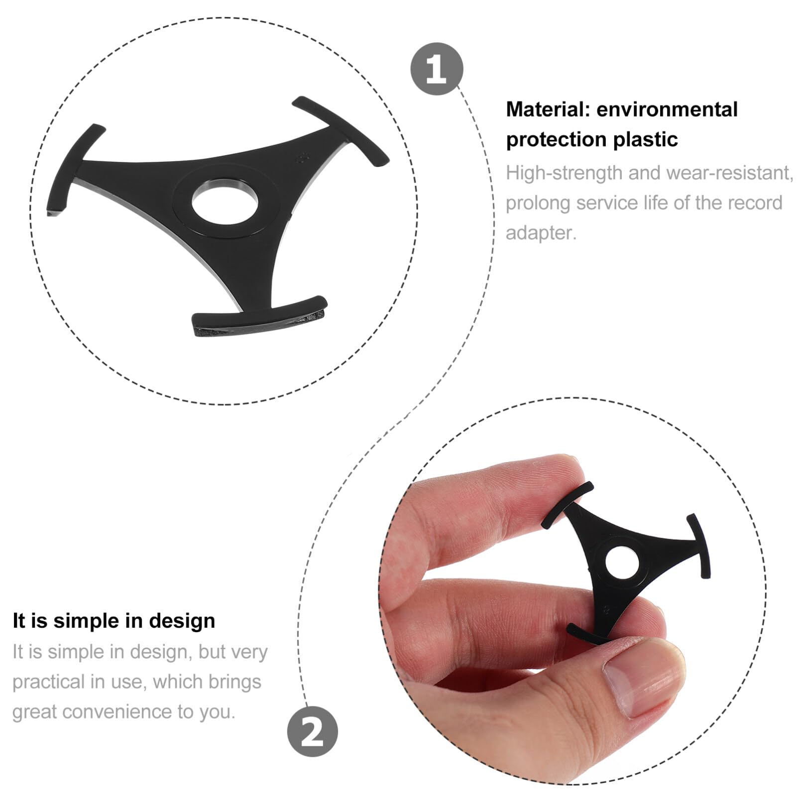 Hemobllo 4Pcs Adattatore Di Registrazione 45 Adattatore Di Registrazione Adattatore Per Dischi In Vinile Giri/Min Adattatore Giradischi Rotondo Convertitore Giradischi Adattatore Di