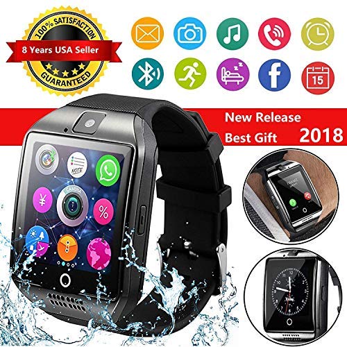 CNPGD® [U.S. Warranty Multi-Function Smartwatch + Watch Cell Phone Black for iPhone, Android, Samsung, Galaxy Note, Nexus, HTC, Sony