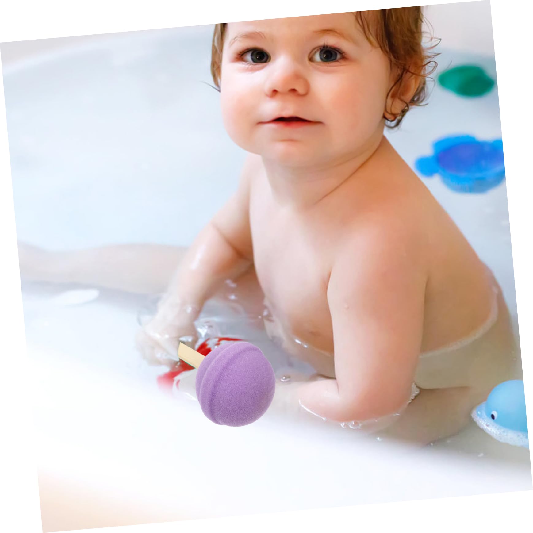FRCOLOR 8 Pz spugna da bagno scrubber per la pulizia asciugamani per neonati luffa per bambini luffa indietro spugne strumento da bagno spugna per bambini morbido pennello a tazza bambino