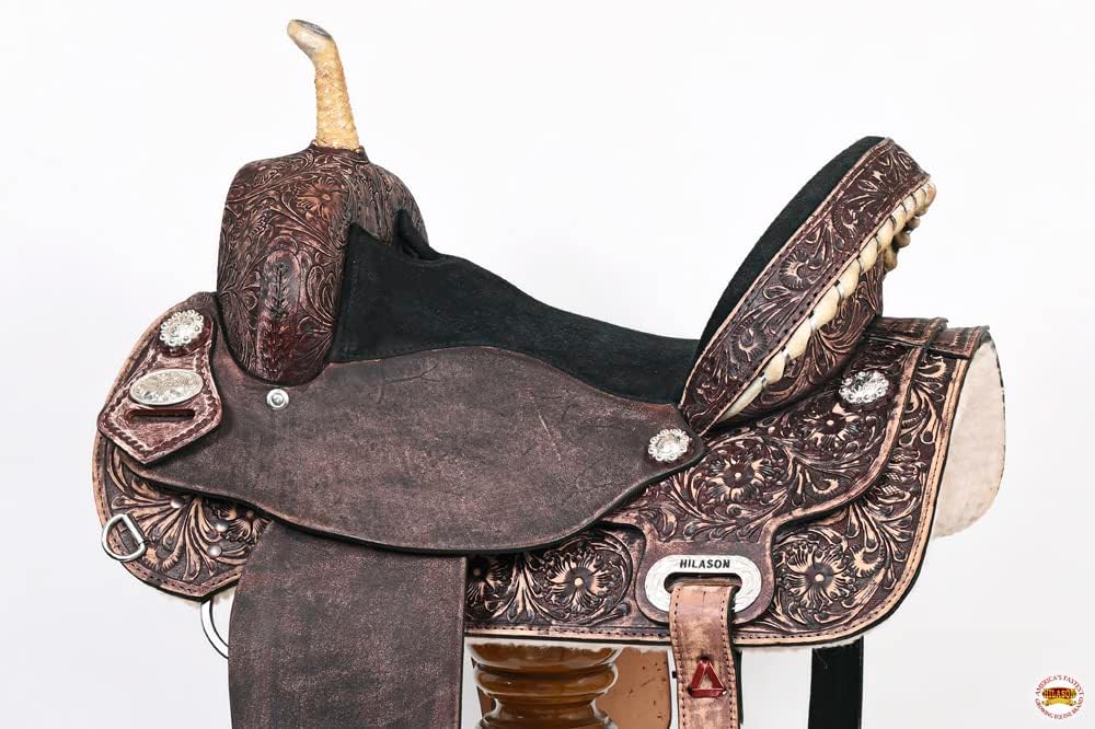 HILASON Western Horse Nylon Roper Selle RCA Circonférence Noir Acier