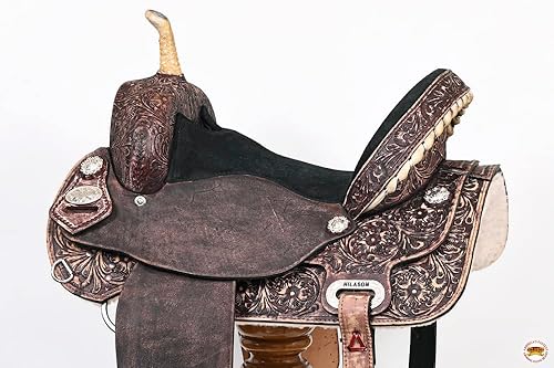 Miniatura 4 de HILASON Flex Tree Western Horse Saddle American Leather Trail Barrel  American Saddle Horse  Leather Saddle  Western Saddle  Saddle for Horses
