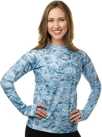 Aqua Design Womens Rash Guard Long Sleeve Swim Shirt | UPF 50+ Rashguard