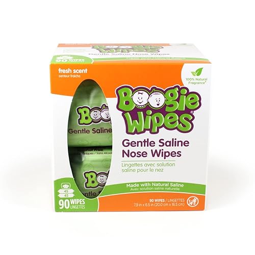 Miniatura 2 de Toallitas con solución salina natural Boogie Wipes, suaves, para bebés y niños, para narices, manos y caras sensibles, con aloe vera, manzanilla y