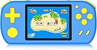 CCTU Handheld Game Console for Kids: 218 Preloaded Retro Games, 3" Screen, Rechargeable Battery, Portable Travel Toy for Boys Girls Age 4-12 (Blue)
